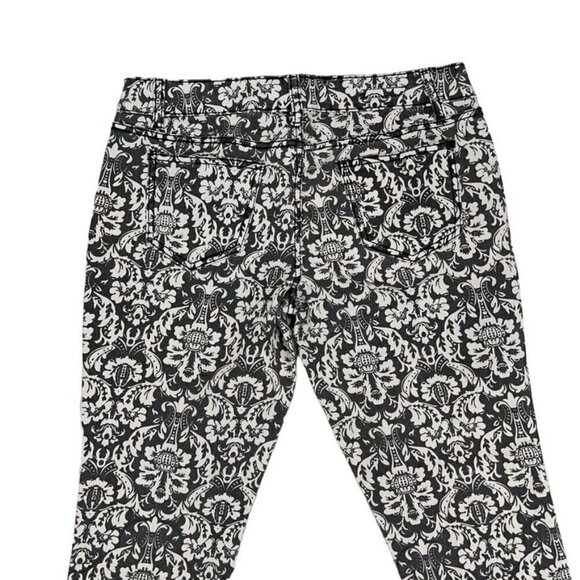 Hot Kiss SIZE 10 Skinny Lily Acanthus/Tapestry Victorian Pattern Low Rise Jeans - Picture 5 of 7
